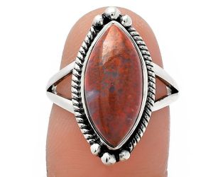 Red Moss Agate Ring size-7 SDR225835 R-1253, 8x17 mm