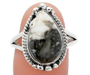 Mexican Cabbing Fossil Ring size-9.5 SDR225847 R-1253, 10x16 mm