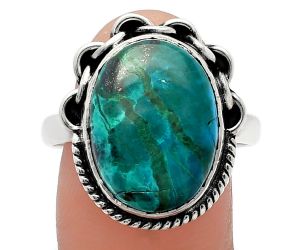 Azurite Chrysocolla Ring size-9.5 SDR225870 R-1138, 13x17 mm