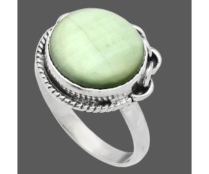 Green Aragonite Ring size-9.5 SDR225878 R-1138, 14x14 mm