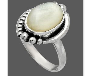 Srilankan Moonstone Ring size-9 SDR225882 R-1407, 9x13 mm