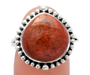 Red Moss Agate Ring size-9.5 SDR225894 R-1154, 10x14 mm