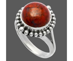 Red Moss Agate Ring size-8 SDR225933 R-1154, 11x11 mm
