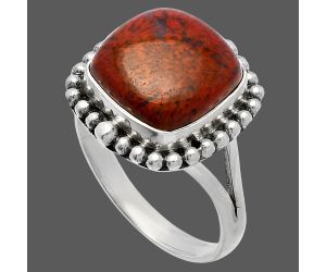 Red Moss Agate Ring size-9.5 SDR225942 R-1154, 12x12 mm