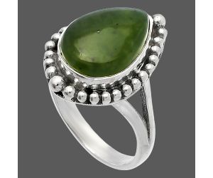 Nephrite Jade Ring size-9 SDR225975 R-1154, 10x15 mm