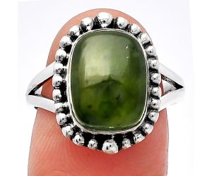 Nephrite Jade Ring size-8 SDR226009 R-1154, 9x12 mm