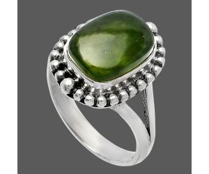 Nephrite Jade Ring size-8 SDR226009 R-1154, 9x12 mm