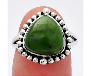 Nephrite Jade Ring size-7 SDR226010 R-1154, 11x11 mm