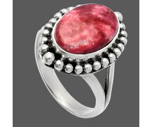 Pink Thulite Ring size-7 SDR226017 R-1154, 9x13 mm