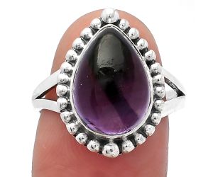 Super 23 Amethyst Mineral From Auralite Ring size-8 SDR226040 R-1154, 9x13 mm