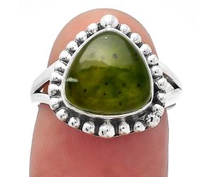 Nephrite Jade Ring size-7 SDR226041 R-1154, 10x10 mm