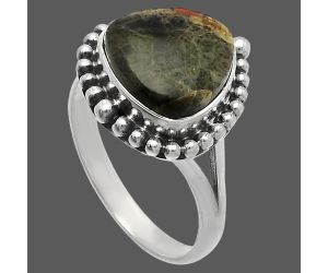 Peanut Obsidian Ring size-9.5 SDR226050 R-1154, 12x12 mm
