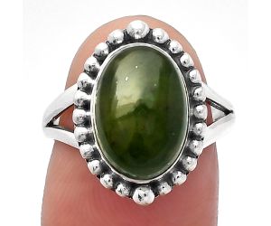 Nephrite Jade Ring size-7 SDR226051 R-1154, 8x12 mm