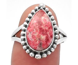 Pink Thulite Ring size-8 SDR226053 R-1154, 9x14 mm