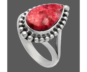 Pink Thulite Ring size-8 SDR226061 R-1154, 8x14 mm