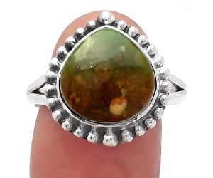 Chrome Chalcedony Ring size-9.5 SDR226074 R-1154, 12x12 mm