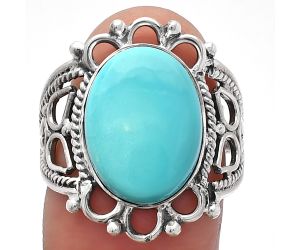 Natural Rare Turquoise Nevada Aztec Mt Ring size-8 SDR226090 R-1508, 11x15 mm