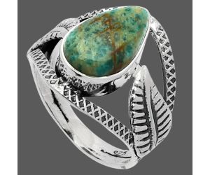 Leaf - Russian Amazonite Ring size-7 SDR226198 R-1360, 8x13 mm
