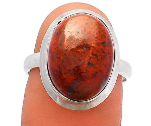 Red Moss Agate Ring size-7 SDR226269 R-1007, 11x15 mm