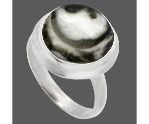 Mexican Cabbing Fossil Ring size-8 SDR226288 R-1007, 13x13 mm