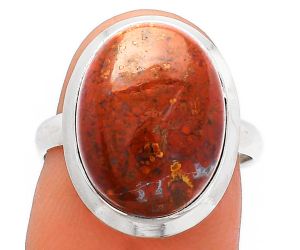 Red Moss Agate Ring size-7 SDR226292 R-1007, 12x16 mm