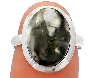 Mexican Cabbing Fossil Ring size-7 SDR226293 R-1007, 11x15 mm