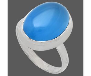 Blue Chalcedony Ring size-9 SDR226373 R-1007, 12x16 mm