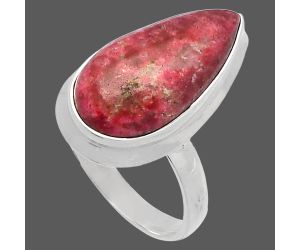 Pink Thulite Ring size-7 SDR226380 R-1007, 10x19 mm