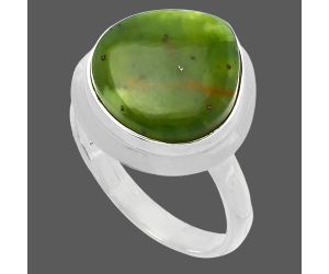 Nephrite Jade Ring size-7 SDR226386 R-1007, 13x13 mm