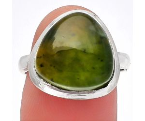 Nephrite Jade Ring size-8 SDR226436 R-1007, 14x14 mm