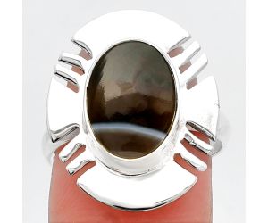 Banded Onyx Ring size-8 SDR226488 R-1240, 9x13 mm