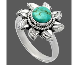 Sun - Natural Rare Turquoise Nevada Aztec Mt Ring size-7 SDR226504 R-1617, 7x7 mm