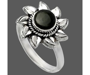 Sun - Black Onyx Ring size-9 SDR226529 R-1617, 7x7 mm