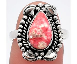 Pink Thulite Ring size-8 SDR226673 R-1598, 8x12 mm