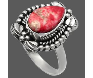 Pink Thulite Ring size-8 SDR226673 R-1598, 8x12 mm