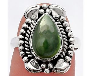 Nephrite Jade Ring size-7 SDR226685 R-1598, 8x12 mm