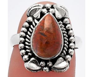 Red Moss Agate Ring size-7 SDR226692 R-1598, 7x11 mm