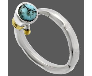 Lucky Charm Tibetan Turquoise Ring size-7.5 SDR227040 R-1248, 6x6 mm