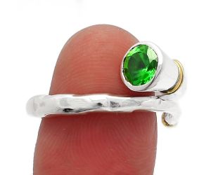 Lab Created Emerald Ring size-8 SDR227047 R-1248, 6x6 mm