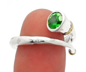 Lab Created Emerald Ring size-7 SDR227048 R-1248, 6x6 mm