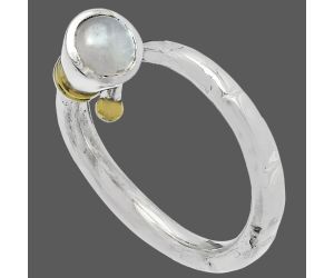 Srilankan Moonstone Ring size-8 SDR227057 R-1248, 6x6 mm