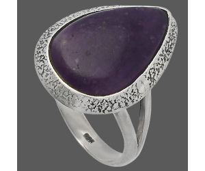 Purple Lepidolite Ring size-7.5 SDR227065 R-1307, 12x19 mm