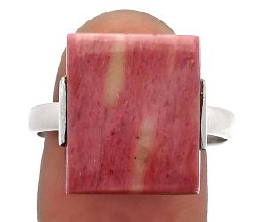 Pink Tulip Quartz Ring size-10 SDR227074 R-1173, 13x16 mm