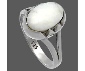 White Opal Ring size-8.5 SDR227078 R-1438, 8x12 mm