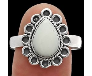 White Opal Ring size-9.5 SDR227088 R-1256, 7x10 mm