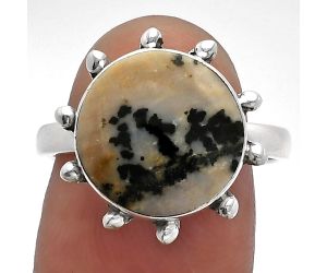 Russian Honey Dendrite Opal Ring size-8 SDR227095 R-1268, 13x13 mm