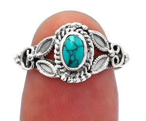 Lucky Charm Tibetan Turquoise Ring size-7.5 SDR227142 R-1286, 4x6 mm