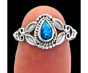 Fire Opal Ring size-7 SDR227156 R-1286, 4x6 mm