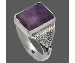 Purple Lepidolite Ring size-8 SDR227200 R-1475, 9x12 mm