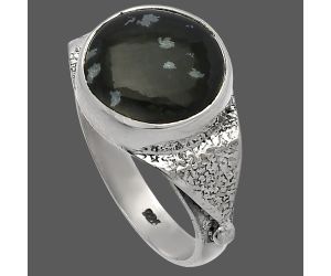 Snow Flake Obsidian Ring size-8 SDR227203 R-1475, 12x12 mm